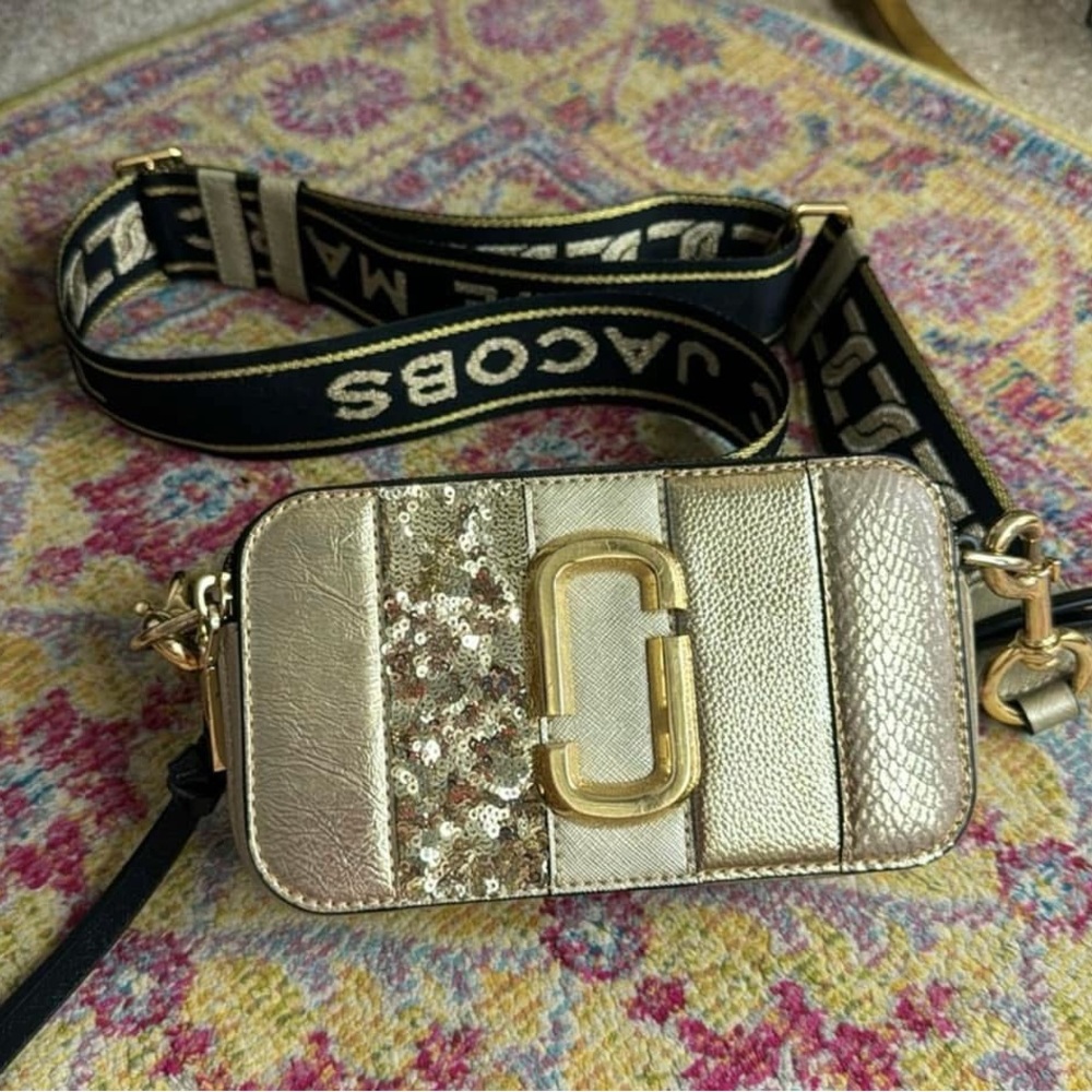 Marc Jacobs Gold Crossbody with Gold-Tone Hardware